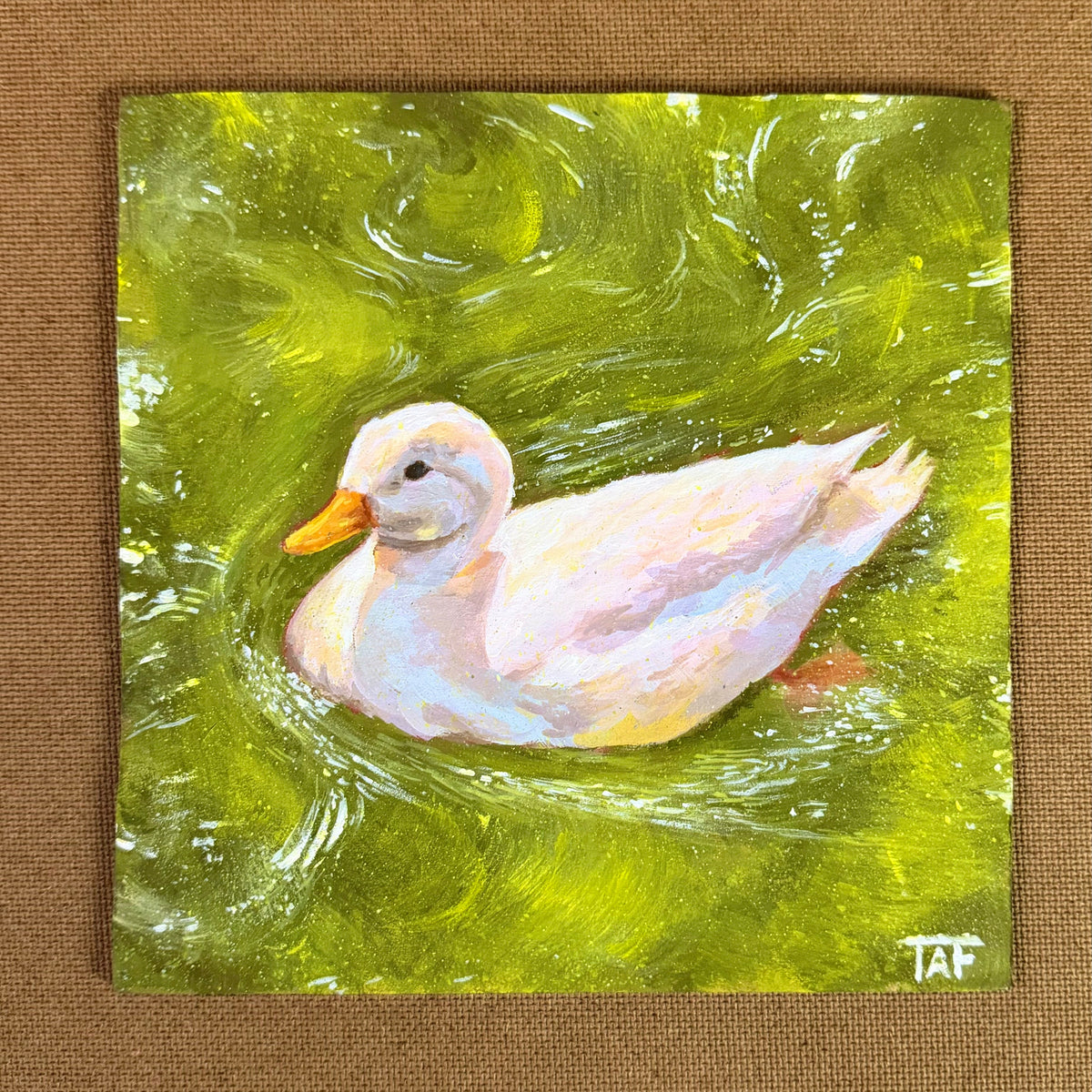 In The Pond, 8x8 Inch Original