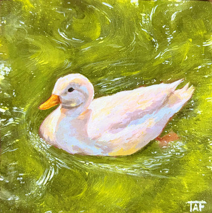In The Pond, 8x8 Inch Original