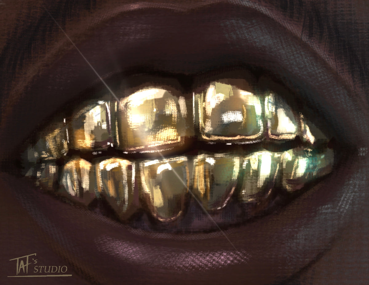 '24K Gold Smile' Print