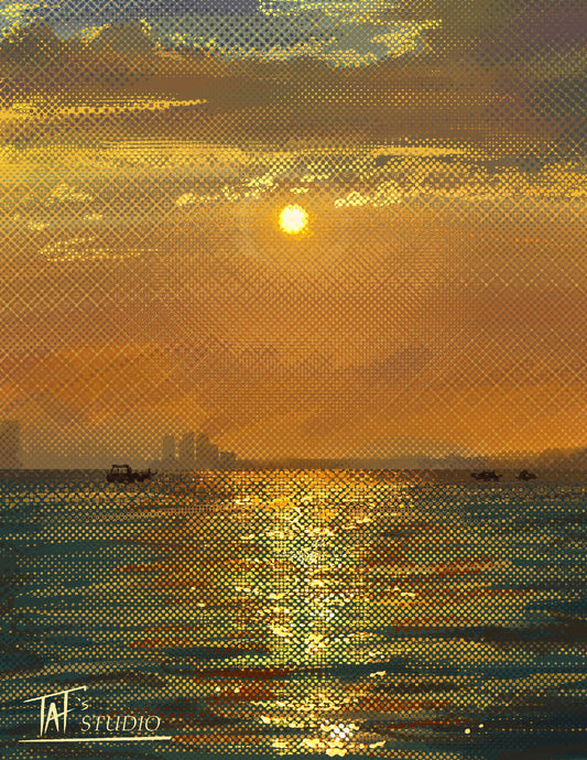 'Center Island Sunset' Print