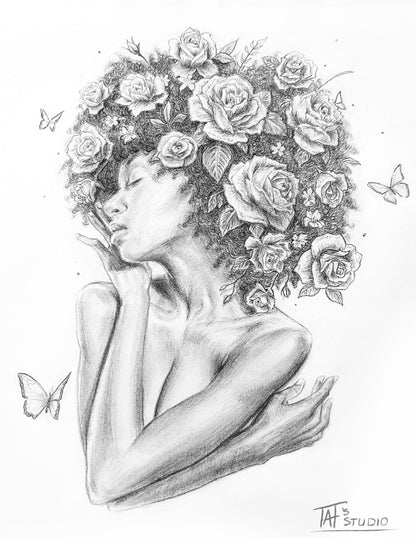 'Floral Embrace' Print