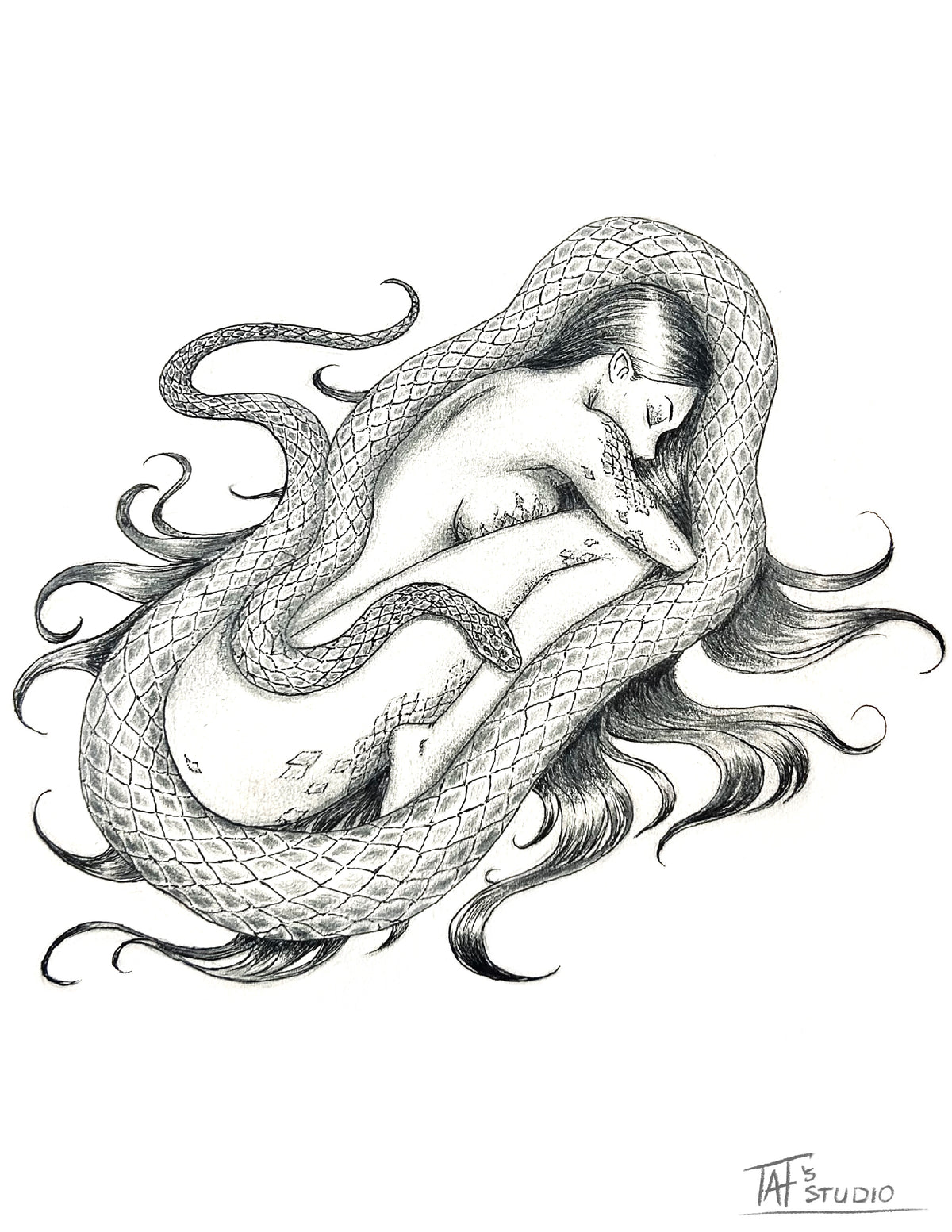 'The Bed of Snakes' Print