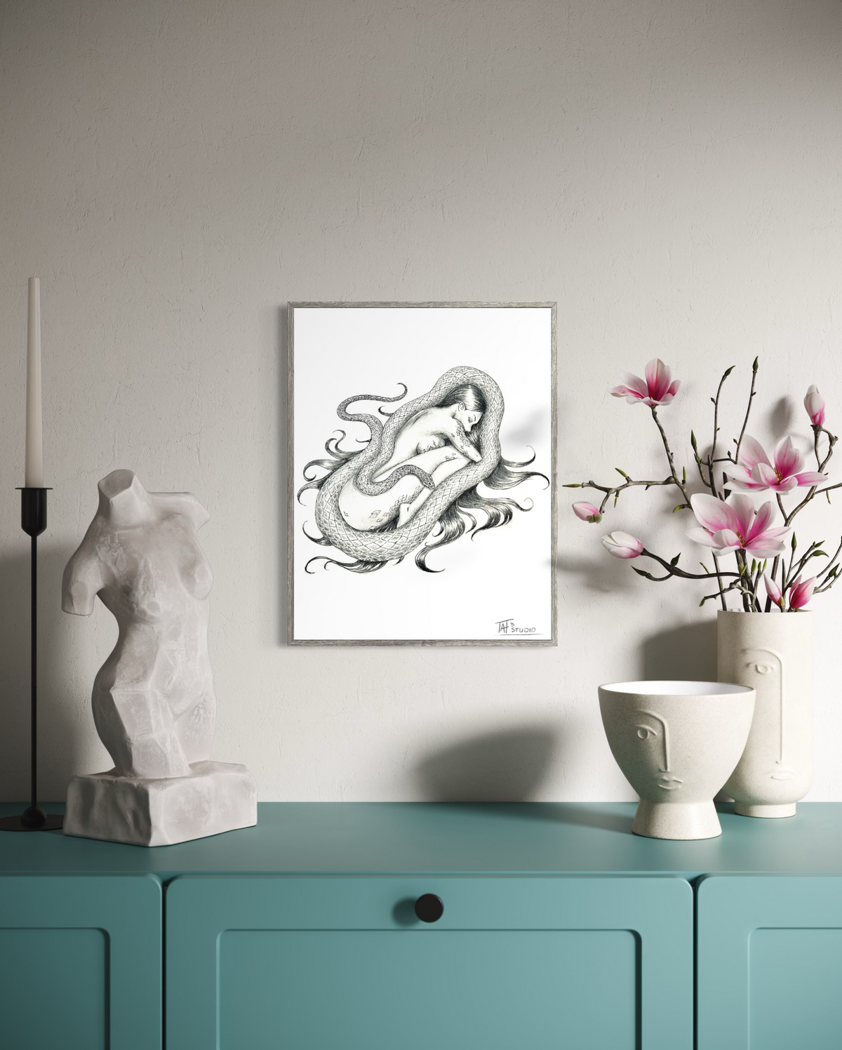 'The Bed of Snakes' Print