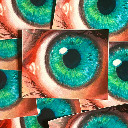 'Teal Eye' Sticker
