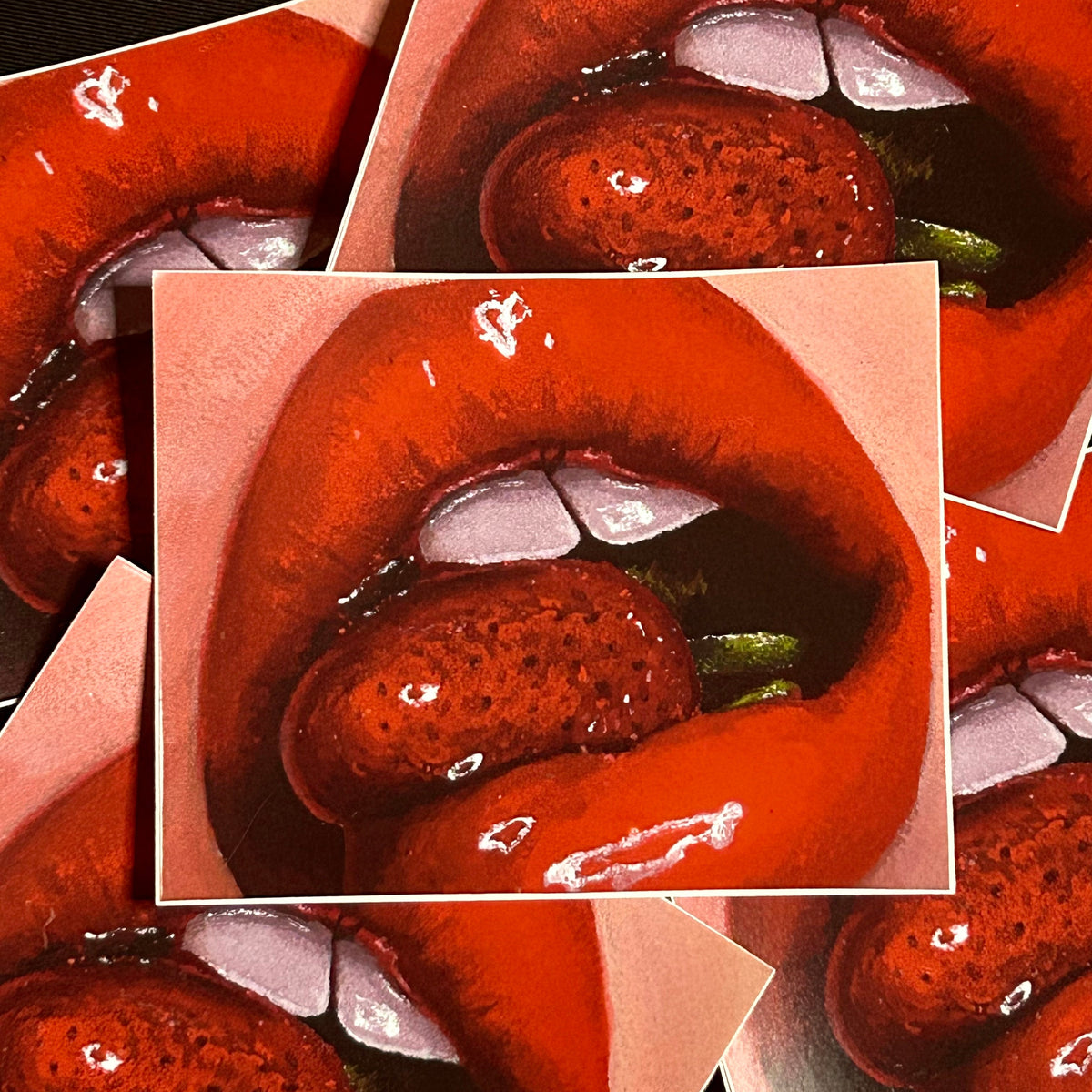 'Strawberry Lip' Sticker