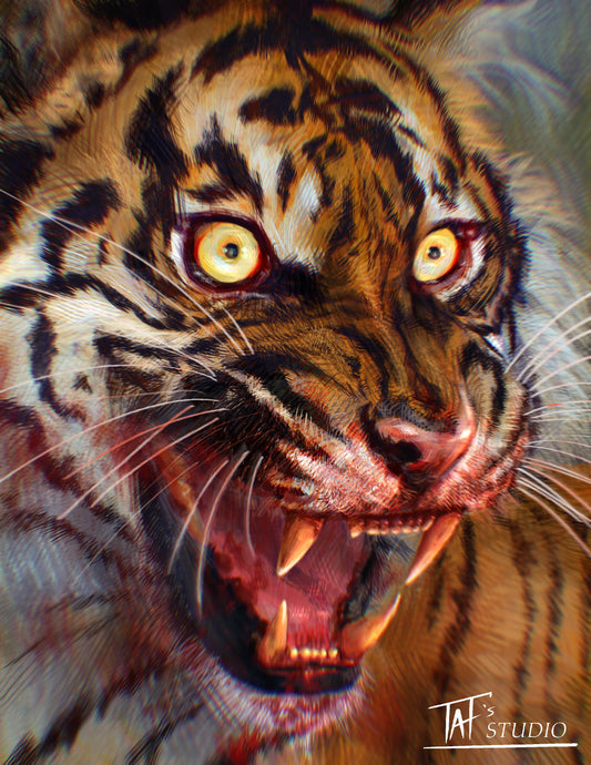 'Vicious Tiger' Print
