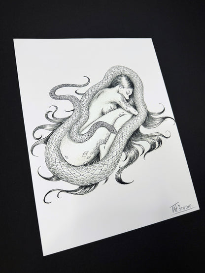 'The Bed of Snakes' Print
