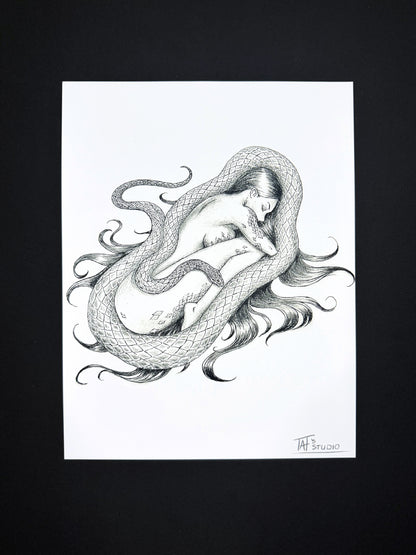 'The Bed of Snakes' Print