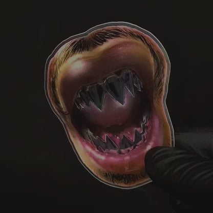 'Shark Grillz' Holographic Sticker